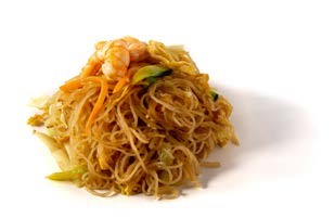 Fideos de arroz con gambas
