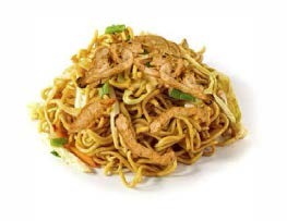 Yakiudon con gambas