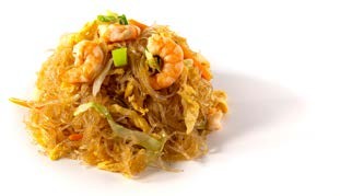 Espagueti de soja con pollo
